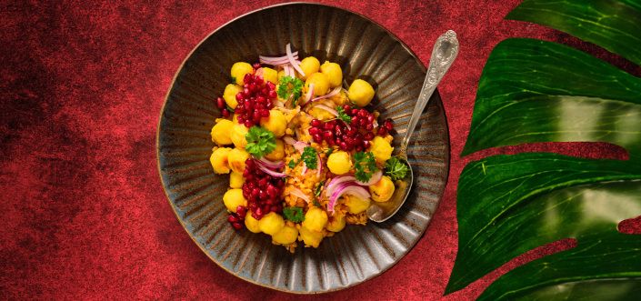 Salata sa Aviko Pom Noisettes, semenkama nara, socivom i sosom od limuna